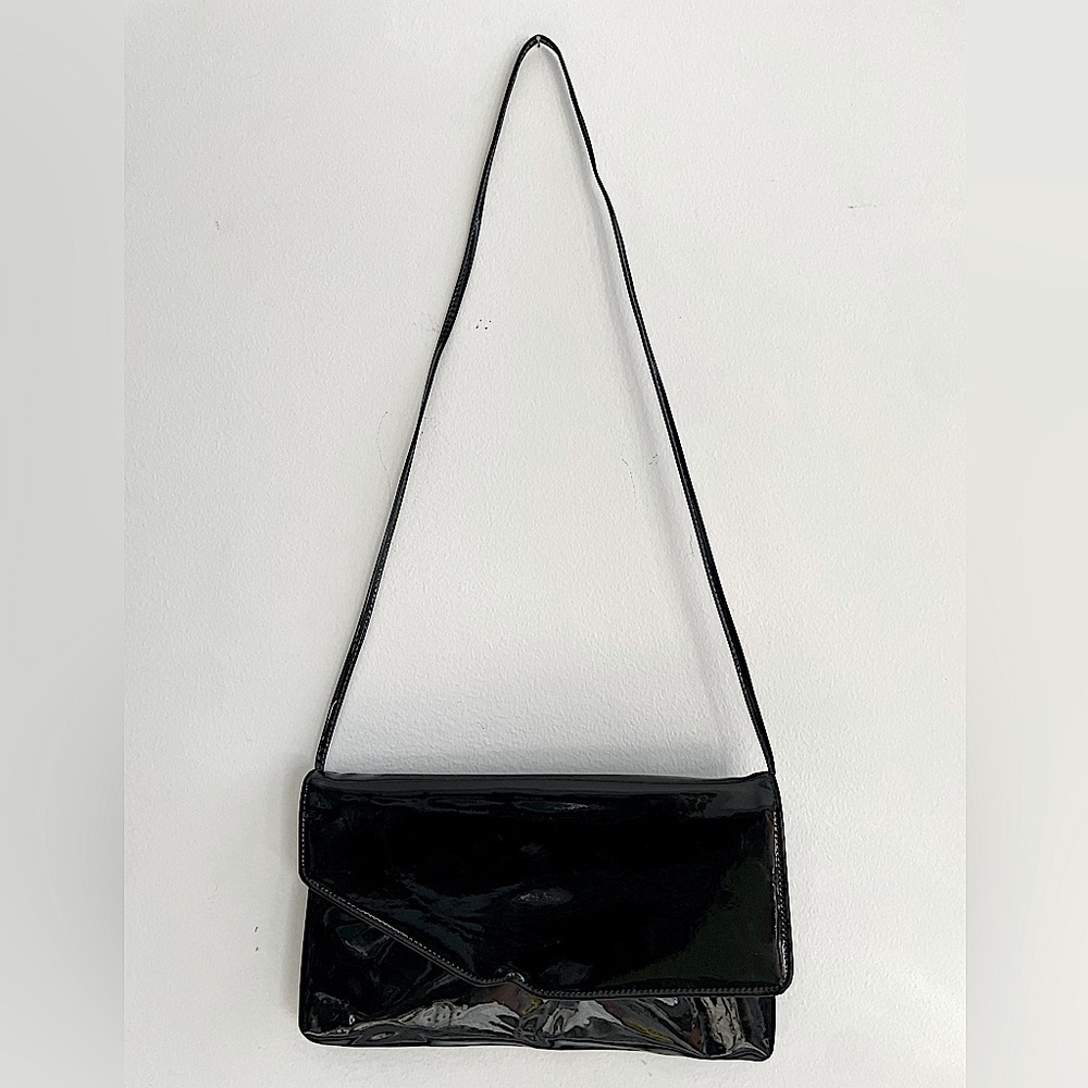 Black Patent Leather Purse- ROME